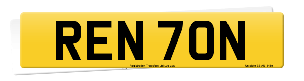Registration number REN 70N